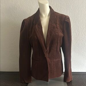 Brown Tailored Blazer with Notched Lapels